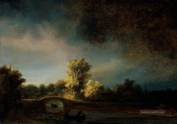  38 Galerie - die Steinerne Brücke 1638 Rembrandt Szenerie